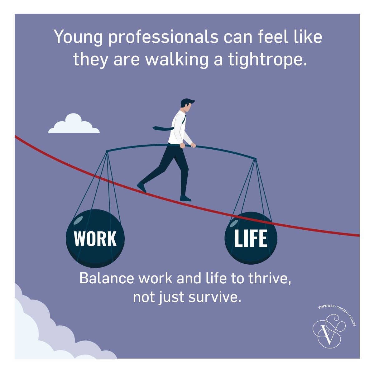 walking on a tightrope